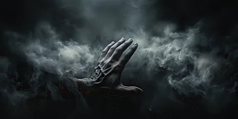 Draagtas hand reaches for a cloud of smoke © Ai Inspire