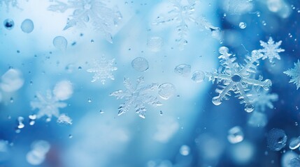  a close up of a window with snow flakes on it.  generative ai
