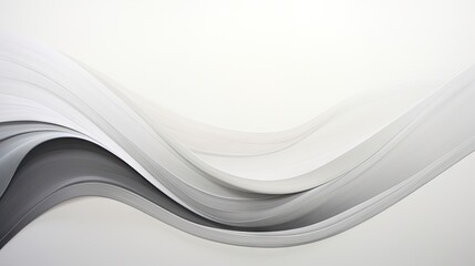  a white and gray abstract background with wavy lines on it.  generative ai - obrazy, fototapety, plakaty