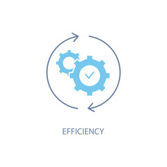 Efficiency concept line icon. Simple element illustration. Efficiency concept outline symbol design.