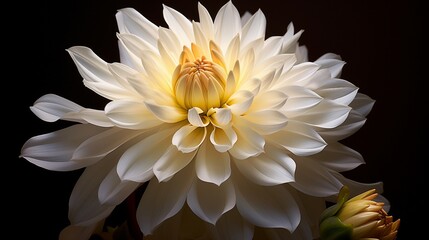 The enchanting play of light and shadow on the petals of a blooming chrysanthemum.