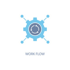 Workflow concept line icon. Simple element illustration. Workflow concept outline symbol design.