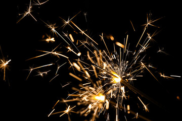 Fototapeta premium Ffirework sparklers over black