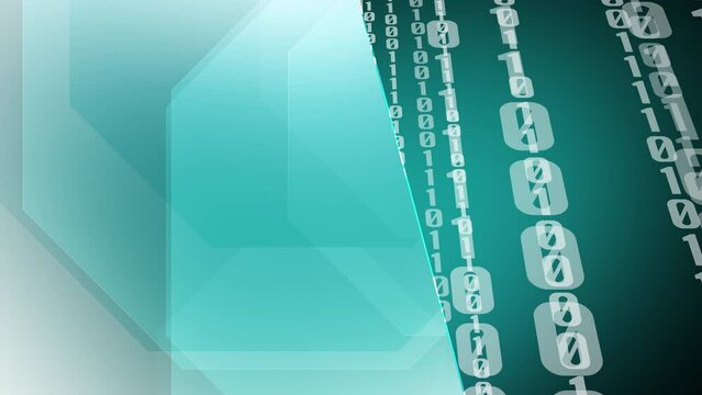 Binary code creative motion layout for data storage and computer code