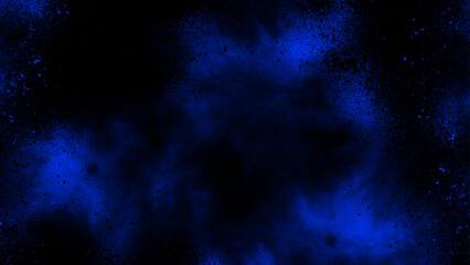 Blue and Black Watercolor Grunge Background, Texture