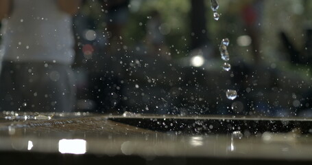 Capture of Droplets Hitting Surface, Precise Water Droplet Impact on Surface