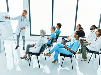 seminar business meeting doctor conference audience presentation education lecture hospital man event training speaker group convention congress speech student - obrazy, fototapety, plakaty