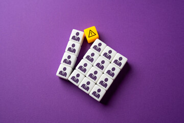 Division of society and conflict in the team. Lack of consensus. Bridge gaps. Dividing, splitting up. Breakdown in communication. Identifying common goals and shared values can help bridge divides.