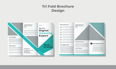 Creative professional tri fold brochure design with image place 