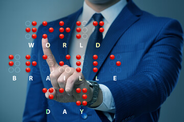 Concept of world braille day