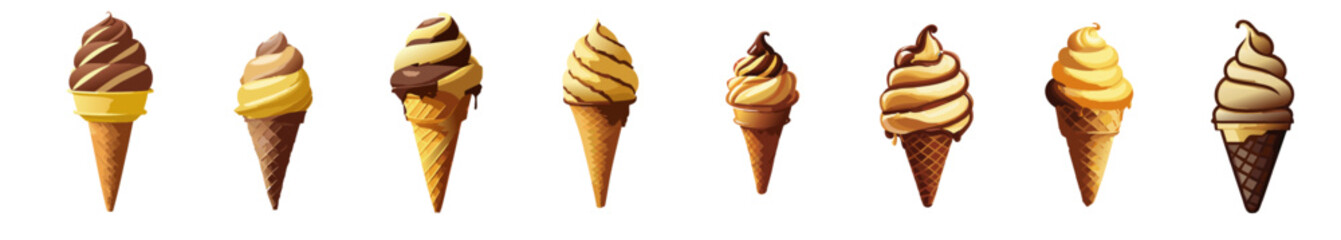 Assortment of Delicious Ice Cream Vector Images