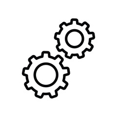 Process icon isolate white background vector stock illustration.