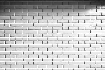 Black and white brick wall texture background