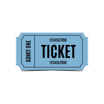 Simple and stylish blue ticket
