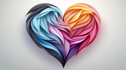 Illustration symbolic rainbow heart