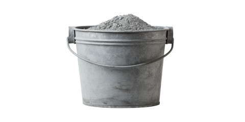 bucket of cement, png file of isolated cutout object on transparent background