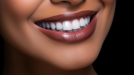 close-up of a beautiful smiling woman