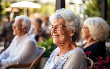 Seniors in a social activity