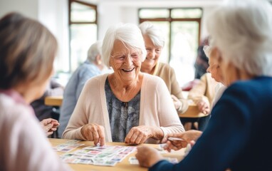 Seniors in a social activity