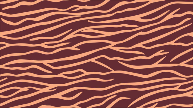 Abstract texture with lines. Stripe texture with many lines. Texture with waves, curves lines. Striped animal skin texture. Waved abstract pattern. Vector seamless pattern.