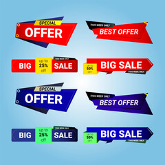 Free vector promotion sale labels best offers, Free vector promotion sale labels best offers
