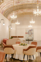 Beautiful romantic elegant wedding decor for a luxury dinner