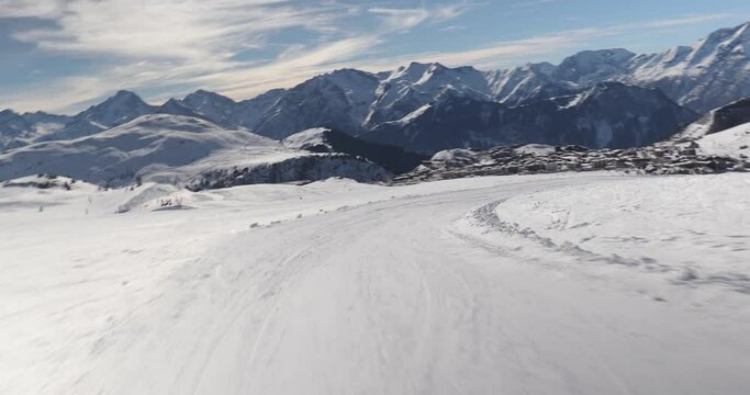 Skiing in the Alps