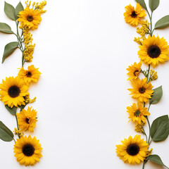 Sunflower border to make your life more meaningful