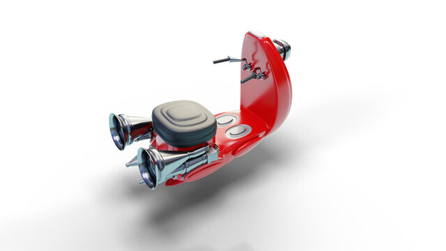 Moto lambreta retro futurista