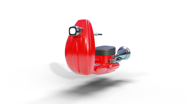 Moto lambreta retro futurista