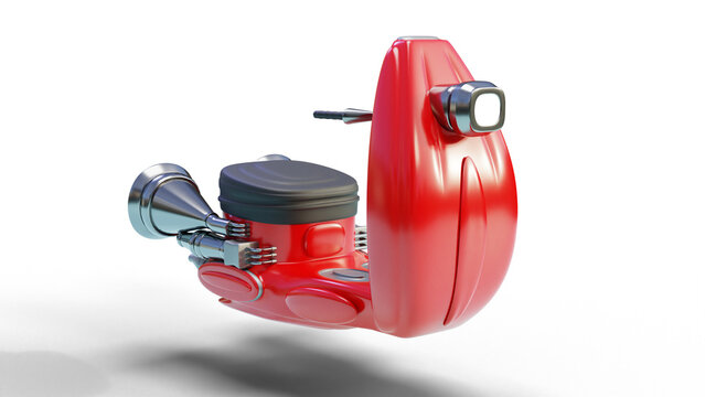 Moto lambreta retro futurista