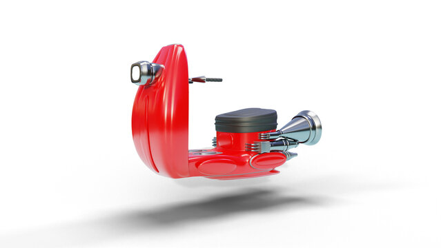 Moto lambreta retro futurista