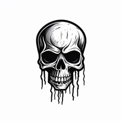 Skull for Logo Time-Honored Vintage Symbol