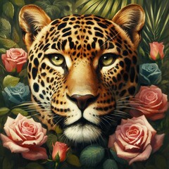 close up of a leopard. IA Generativa