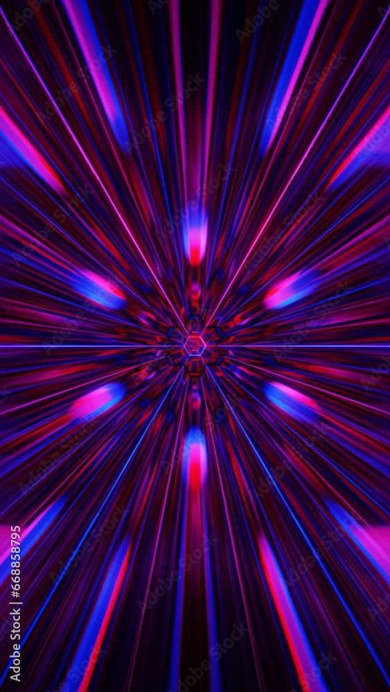 Poster abstract background with red and blue rays motion graphics design. looping animation