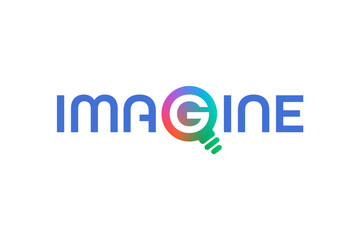 light bulb and imagine logo. light bulb imagine concept. imagine concept for business, education world