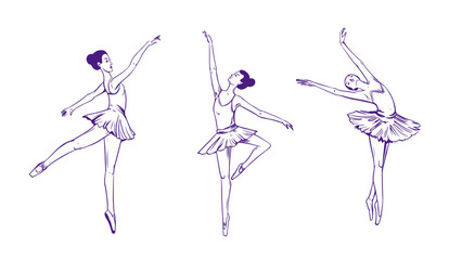 Ballerina, ballet, dancer, vector illustration. Logo design