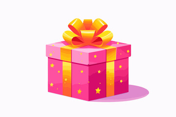 Obraz premium Giftbox flat illustration isolated on white background