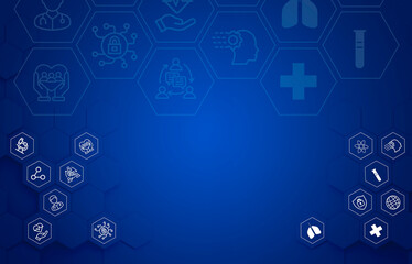 Science and information. Big data innovation technology. Neural networks. Vector illustration.