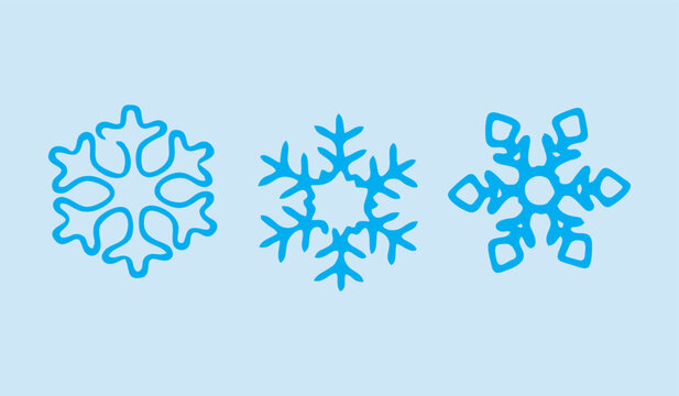 Blue Christmas snowflakes. Vector, eps