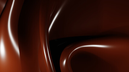 Luxurious Dark Brown Fluid Texture for Decadent Chocolates