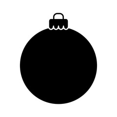Christmas ball icon. Holiday symbol. Vector illustration isolated on white background