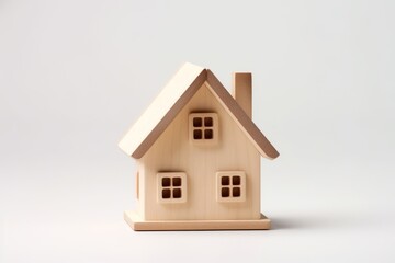 Colorful Miniature House Model perfect for Real Estate, Banking, Finance, and Insurance on a White Background