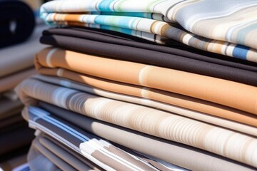 close-up of materials used in the production of patio cushions