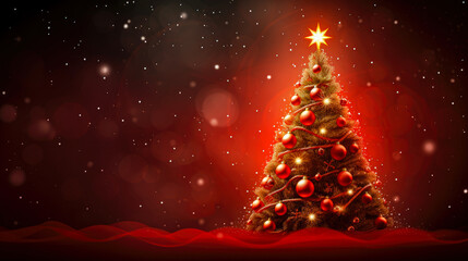 Fototapeta na wymiar Christmas background with christmas tree.