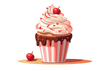 ice cream flat illustration isolated on white background