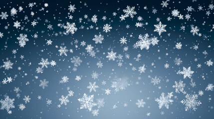Snowflakes on a black background. Christmas and New Year background.