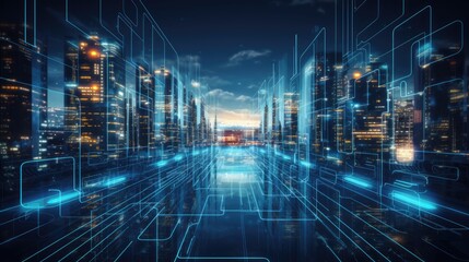 Naklejka premium Analyze the concepts of digital transformation and its effects on IT infrastructure