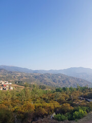Obraz premium Landscape of mountains and hills