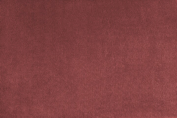 Texture background of velours red fabric. Upholstery texture fabric, velvet furniture textile...